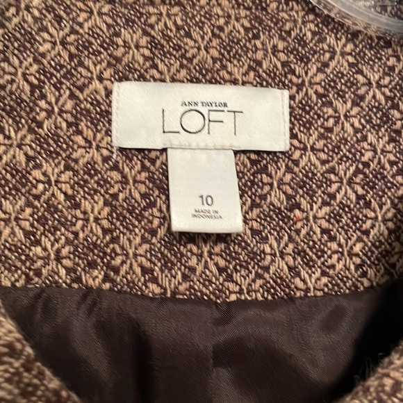 LOFT ANN TAYLOR Pattern Blazer Jacket for Fall & Winter Size 10 Great Condition - Picture 2 of 15